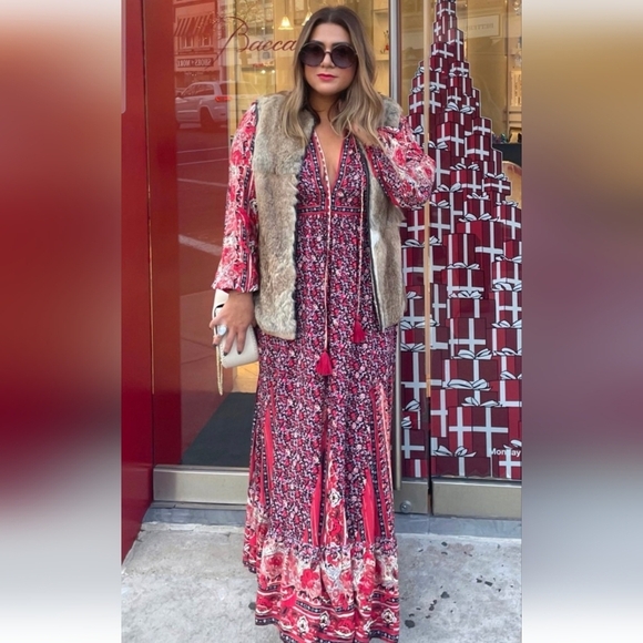 FREE PEOPLE Happy Feelings Midi/maxi Dress. Floral Pink/purple Multi. Size XS - Picture 2 of 16
